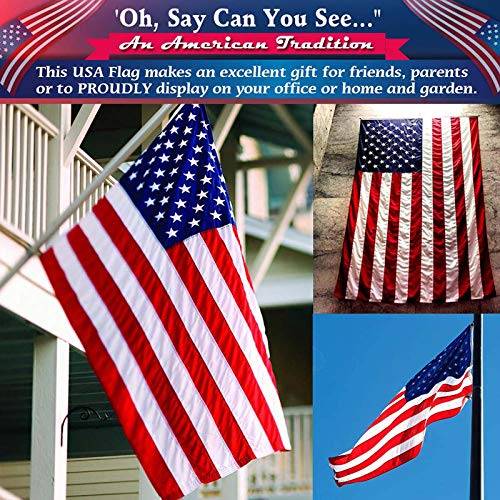 American Flag American Flag, Embroidered Stars, Sewn Stripes.