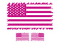 American Flag Decals Car Stickers. Set of 2.