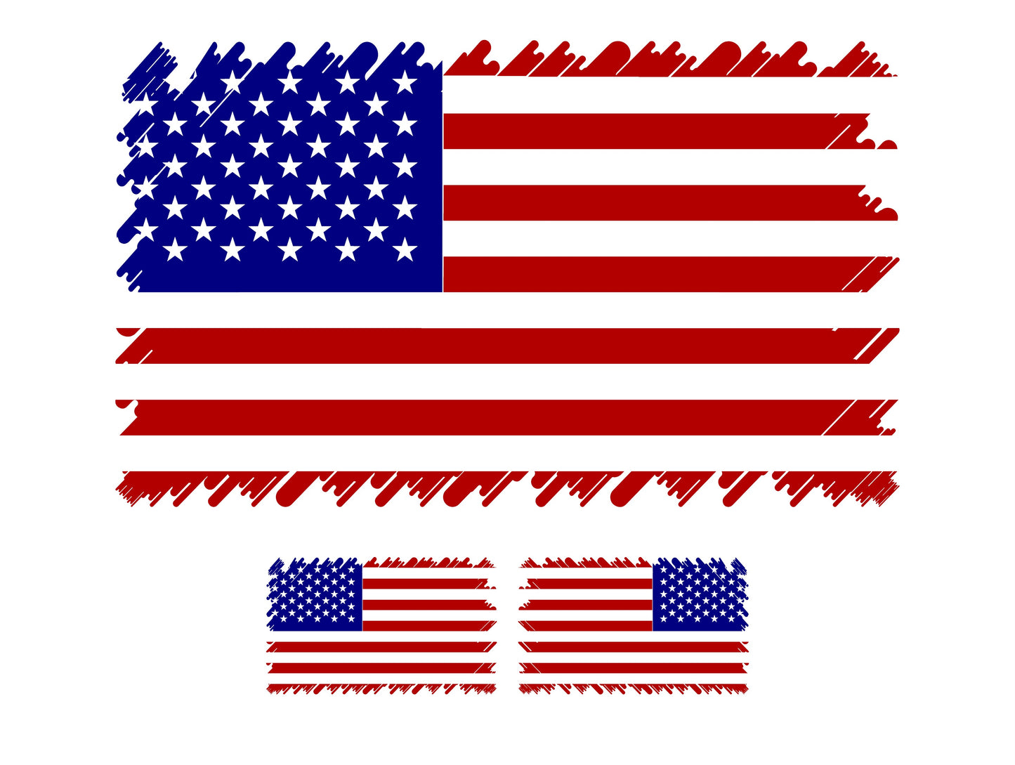 American Flag Decals Car Stickers. Set of 2.