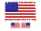 American Flag Decals Car Stickers. Set of 2.