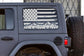 Jeep Wrangler JL JK Decals 4-Door Rear Side Windows American Flag Mountain Silhouette Decals