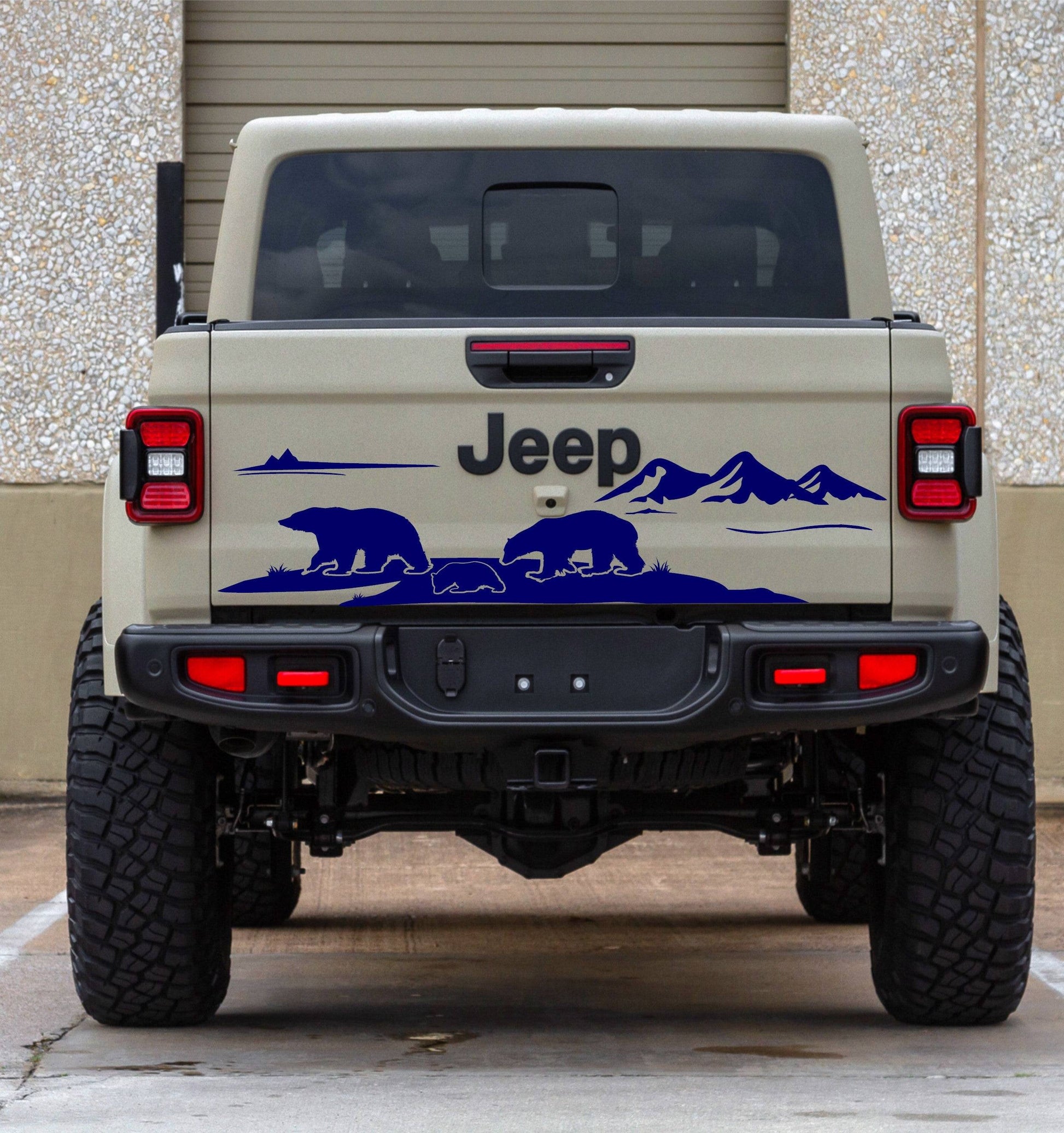 Bears Mountain Silhouette Decal Sticker for Jeep Gladiator Truck Tailgate