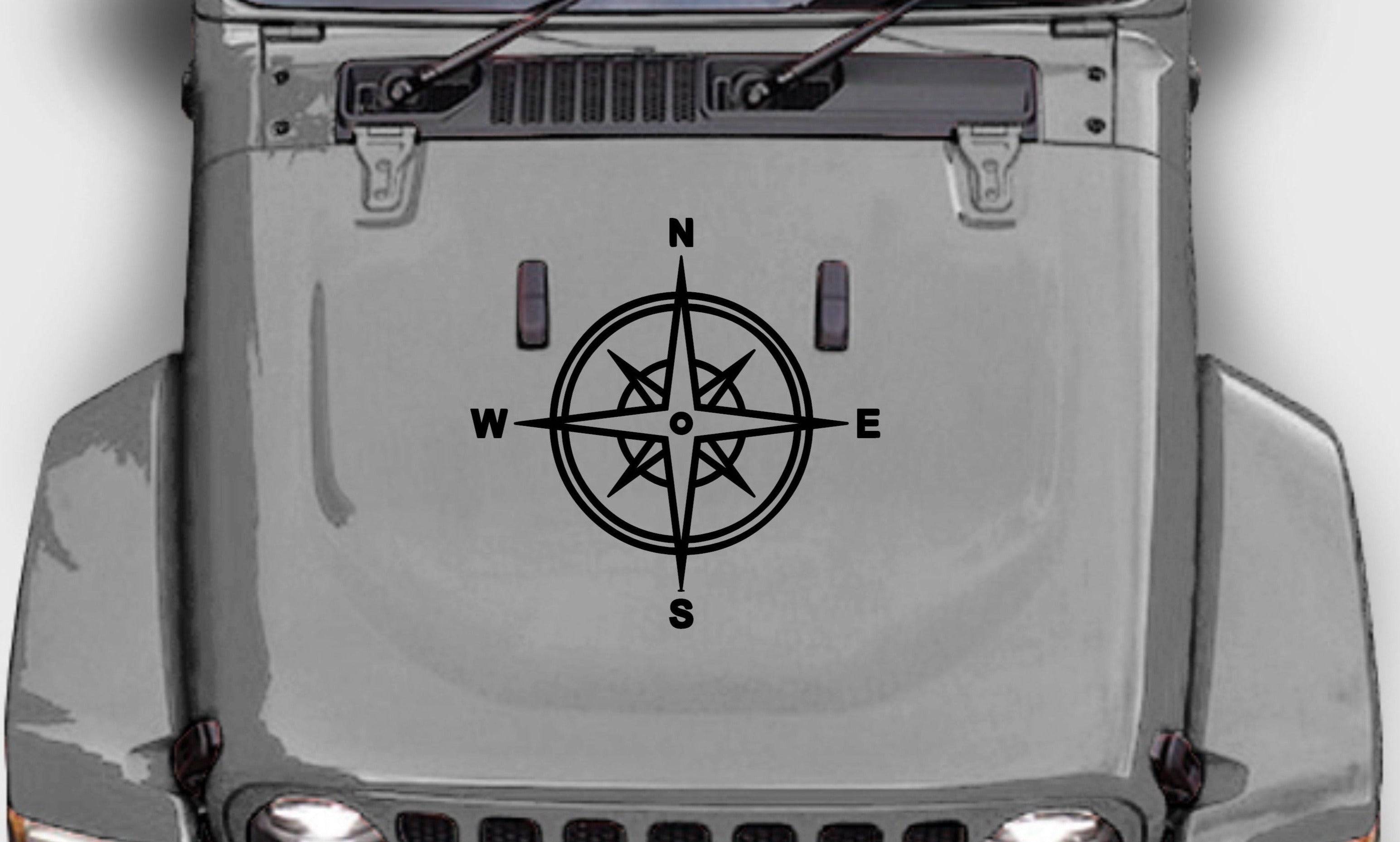 Compass Hood Decal Sticker for Jeeps, Trucks, Cars... Sizes Available ...