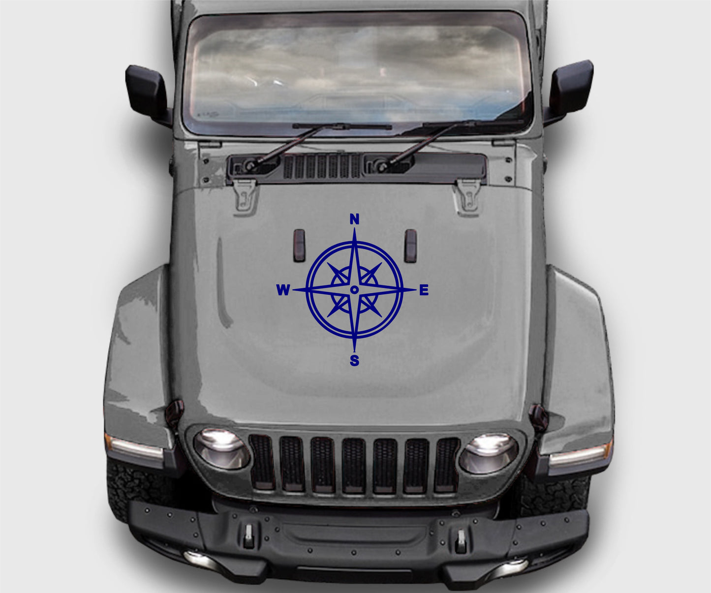 Compass Hood Decal Sticker for Jeeps, Trucks, Cars... Sizes Available.