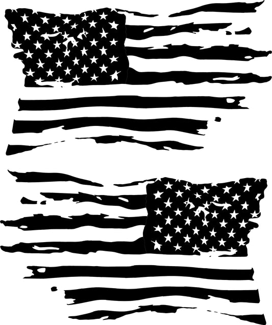 Distressed American Flag Decal for Trucks, Jeeps, Cars, SUVs | Sizes Available