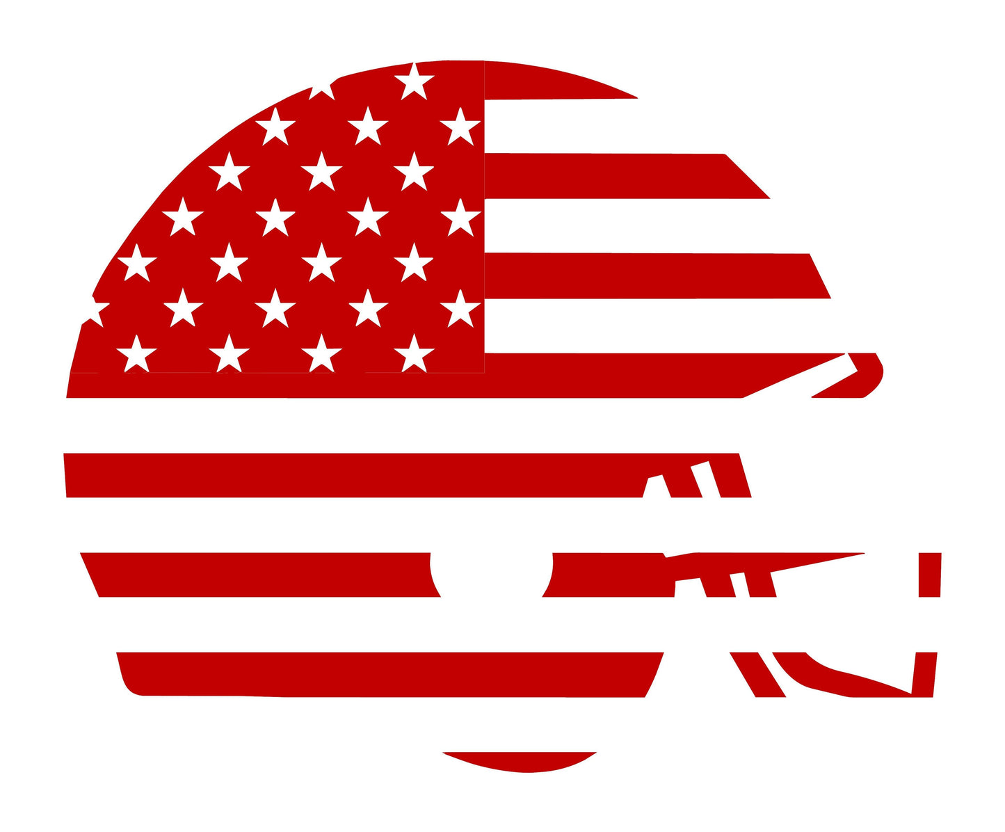 American Football Helmet American Flag Decal Car Sticker