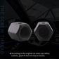 4pc Anti-Theft Punisher Tire Valve Caps | Universal Aluminum Stem Covers for Cars, SUVs, Trucks, Bikes, Motorcycles | Airtight Seal | Hexagon Design