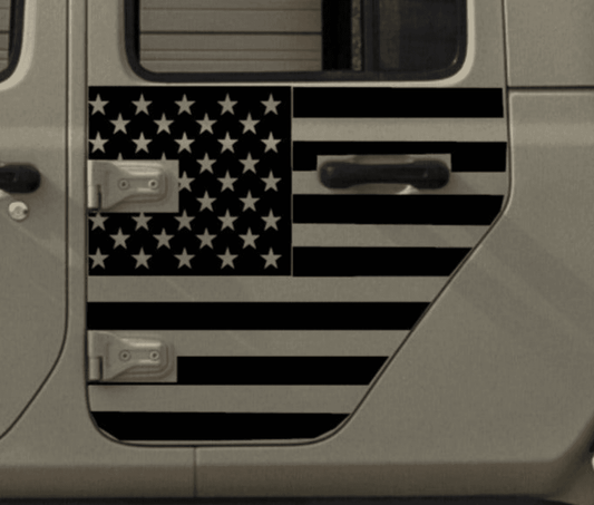 Set of American Flag Decal Stickers For Jeep Gladiator Doors