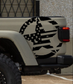 Jeep Gladiator Decal Gladiator Truck Bed Side American Flag Military Star Decal Stickers