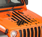 American Flag Hood Decal Sticker for Jeep Wrangler JL, JK, Gladiator, Trucks, Cars, SUVs