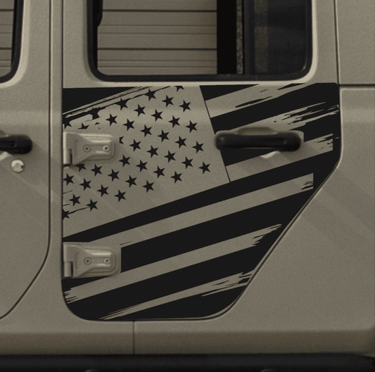 Set of American Flag Decal For Jeep Gladiator Side Doors