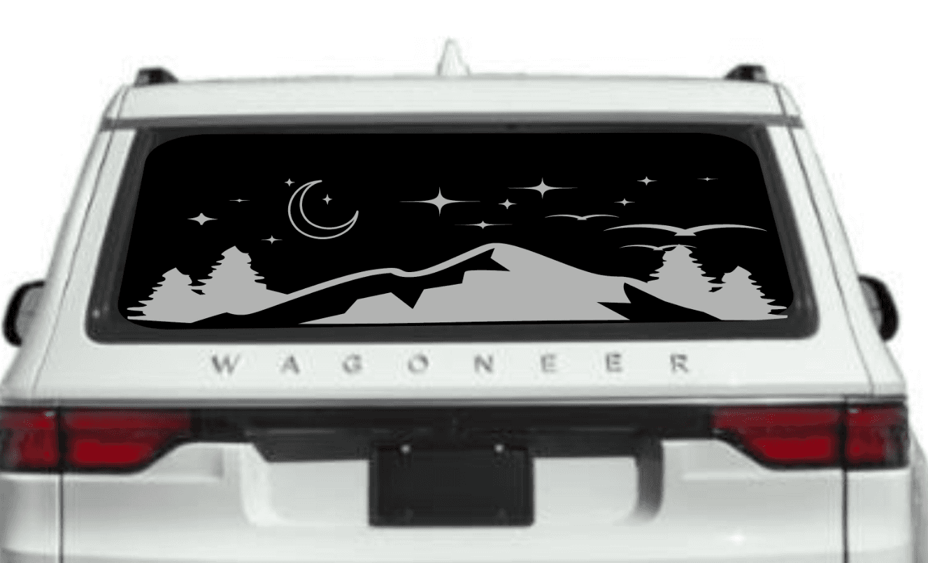 Mountain Silhouette Decal for Jeep Wagoneer