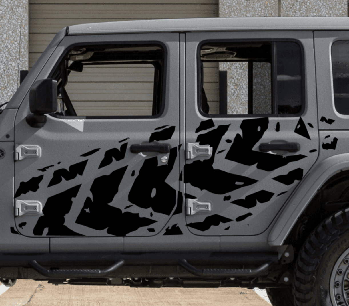 Set of Tire Tracks Decals For Jeep Wrangler JL 4-Door
