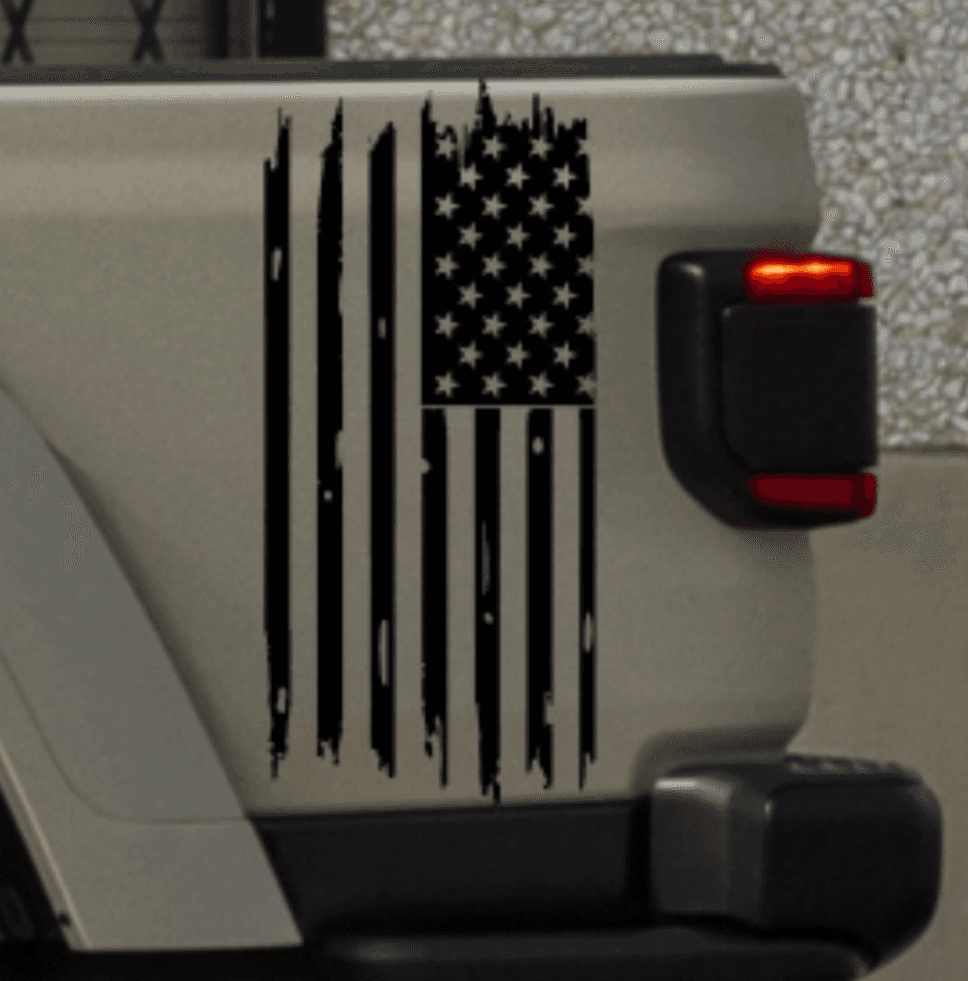 American Flag Decal for Jeep Gladiator Truck Bed Sides