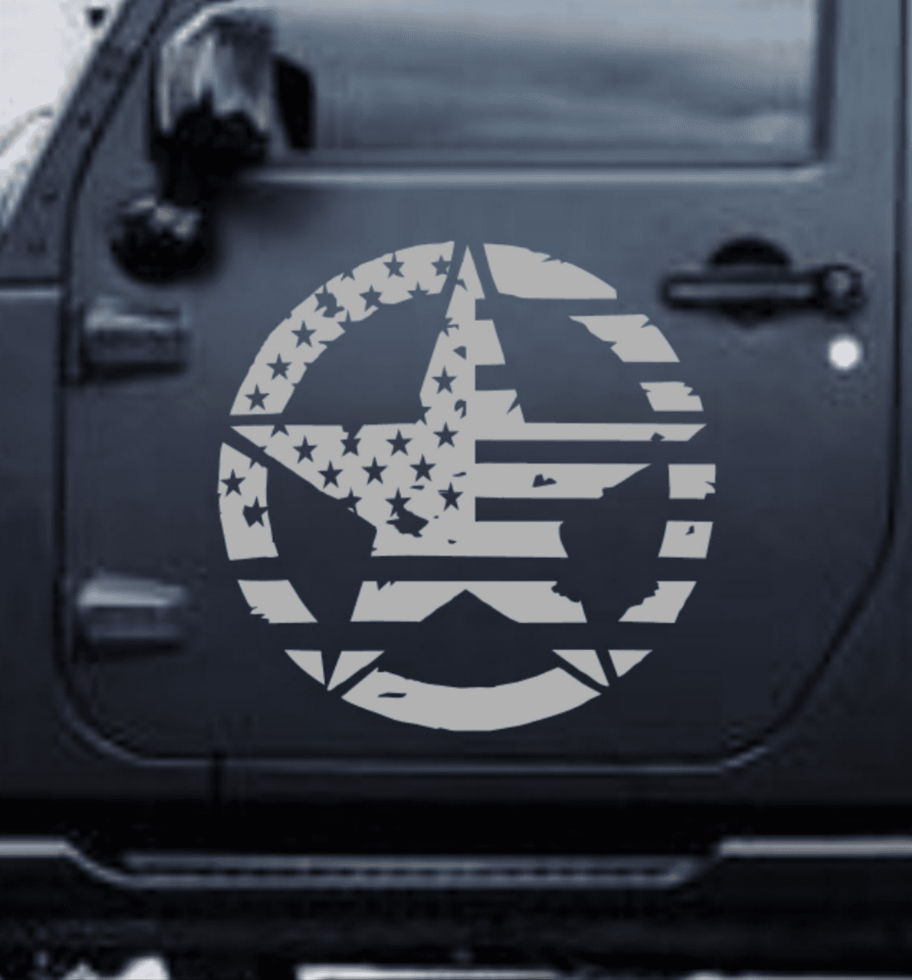 American Flag Military Star Decals for Trucks, Jeeps, Cars, SUVs | Sizes Available