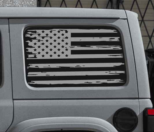 Jeep Wrangler American Flag Decals - US PATRIOTS DESIGN