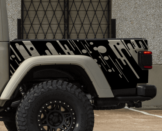 Geometric Modern Design Decal for Jeep Gladiator Truck Bed Sides