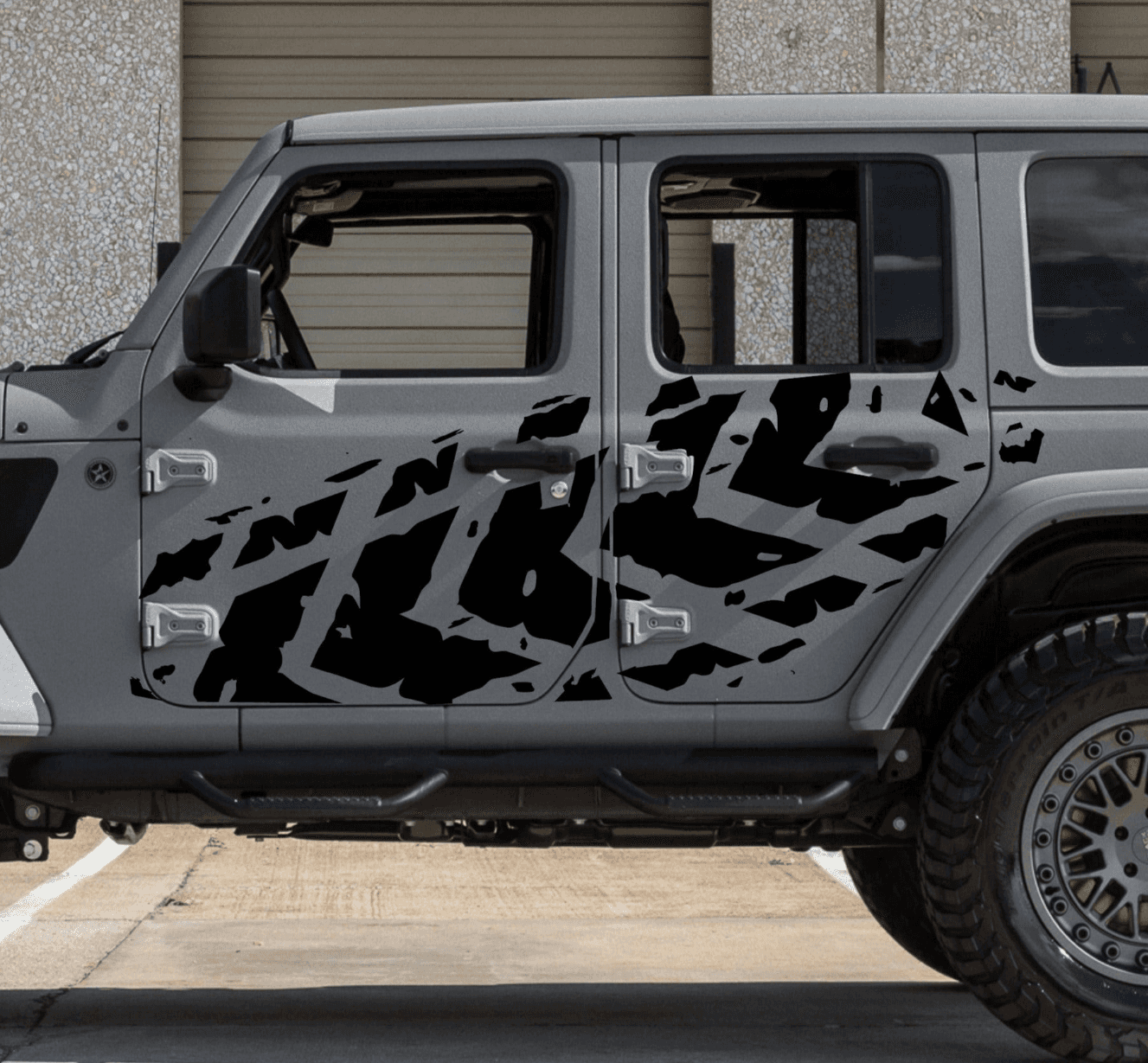 Set of Tire Tracks Decals For Jeep Wrangler JL 4-Door