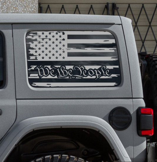 "WE THE PEOPLE" American Flag Decals for Jeep Wrangler JL JK