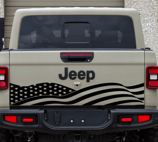 Jeep Gladiator Decal | Tailgate American Flag Stickers