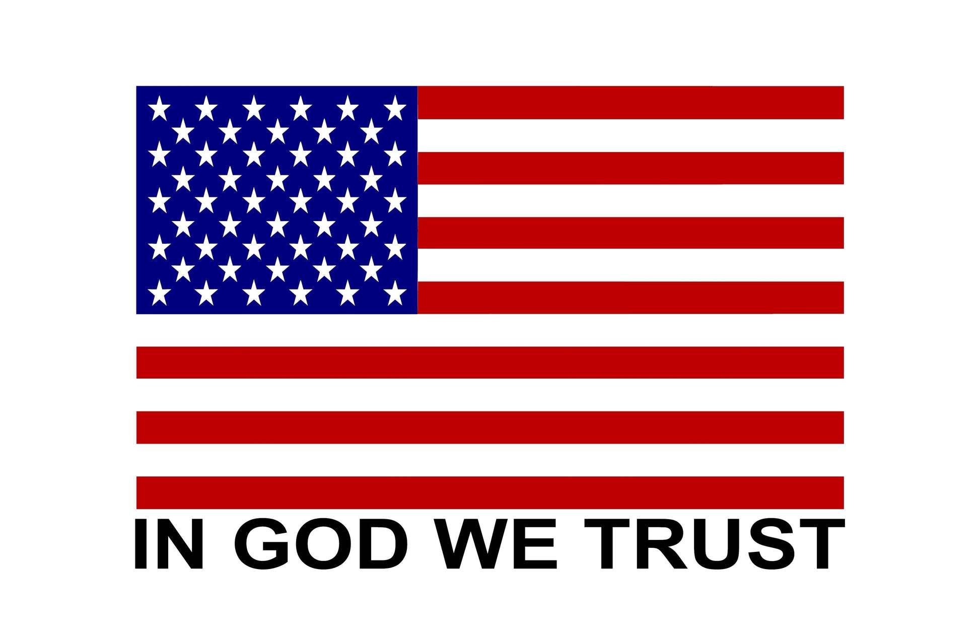 In God We Trust Distressed American Flag Vinyl Decal Sticker