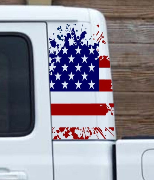 Set of American Flag Decal For Jeep Gladiator