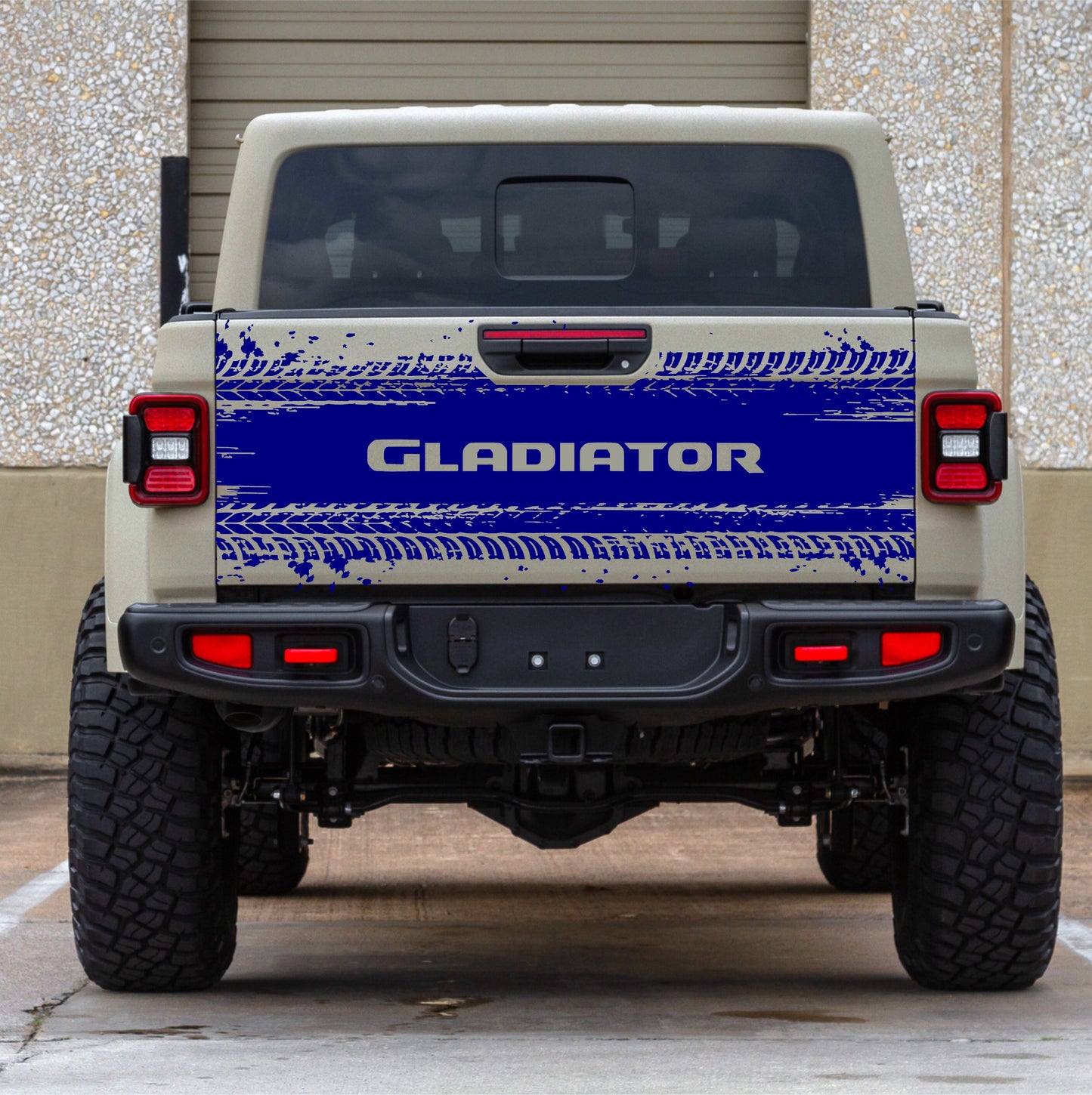 Jeep Gladiator Tailgate Decal Mud Splash Tire Track Sticker