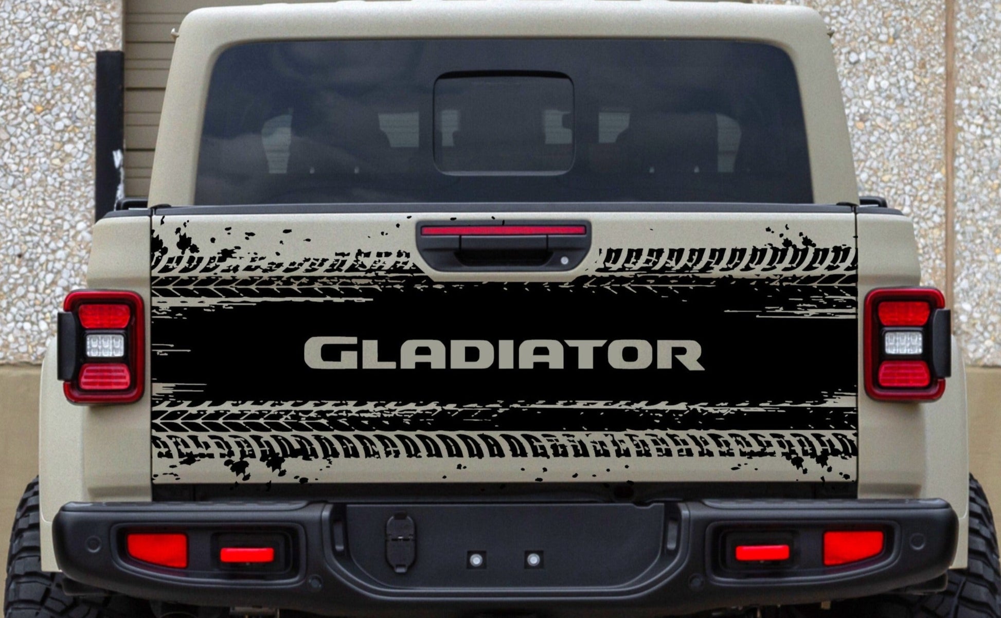 Jeep Gladiator Tailgate Decal Mud Splash Tire Track Sticker