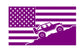 Set of American Flag Decal Patriotic Stickers Jeep Silhouette Car Decals