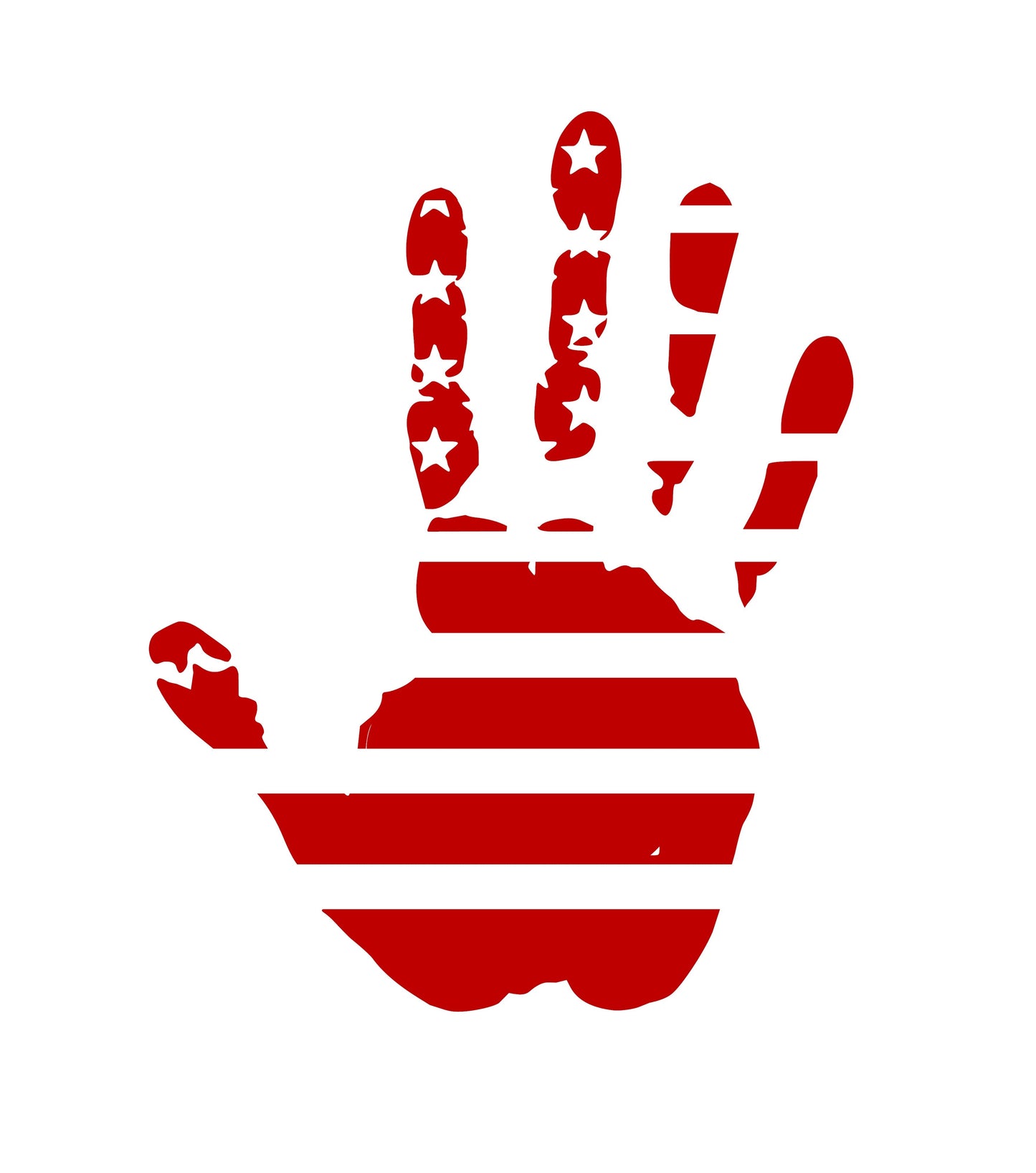 American Flag Decal Sticker | Hand Wave | Jeep Wave Decal | Jeepwave Decal Patriotic Sticker