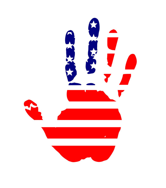 American Flag Decal Sticker | Hand Wave | Jeep Wave Decal | Jeepwave Decal Patriotic Sticker