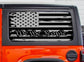 Jeep Wrangler JL JK 2-Door Rear Side Windows Decals Stickers Set of American Flag "WE THE PEOPLE"
