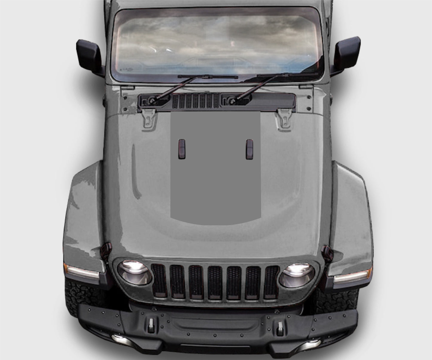 Jeep Wrangler JL/JK/Gladiator Blackout Hood Decal Sticker