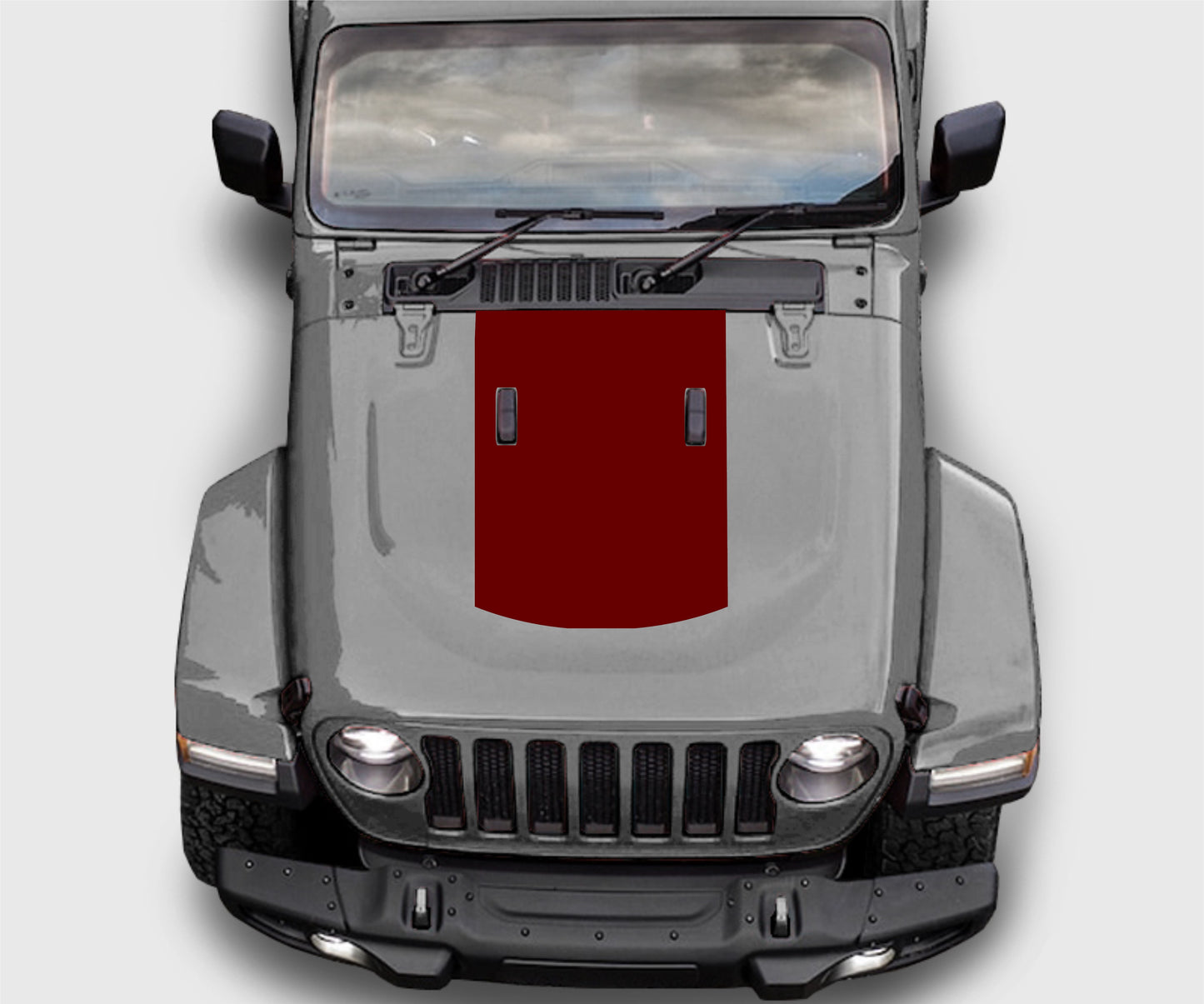 Jeep Wrangler JL/JK/Gladiator Blackout Hood Decal Sticker