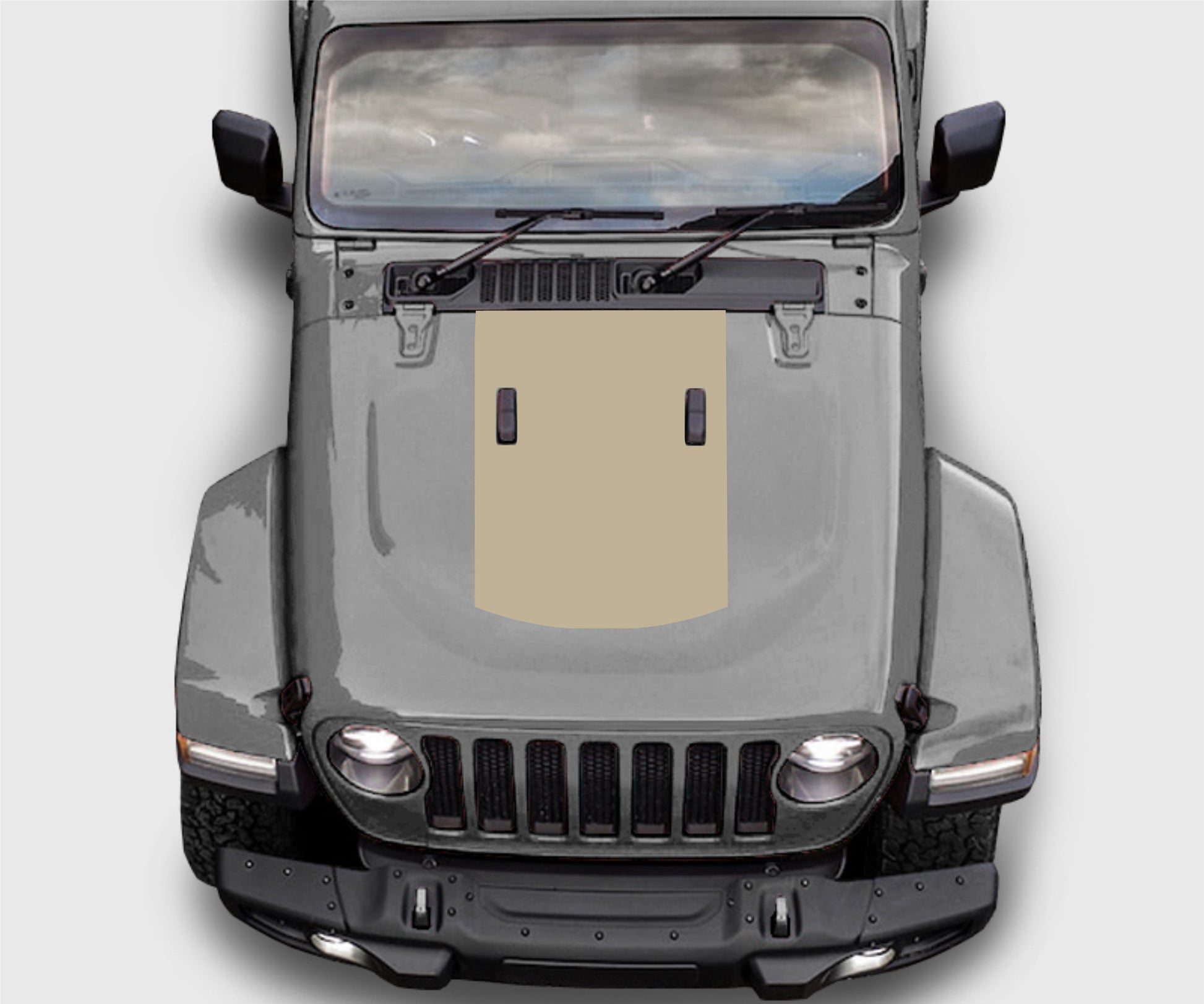 Jeep Wrangler JL/JK/Gladiator Blackout Hood Decal Sticker