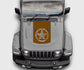 Jeep Wrangler JL Gladiator Military Star American Flag Hood Decal Sticker