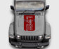 Jeep Wrangler JL/Gladiator 1941 American Flag Hood Decal Sticker