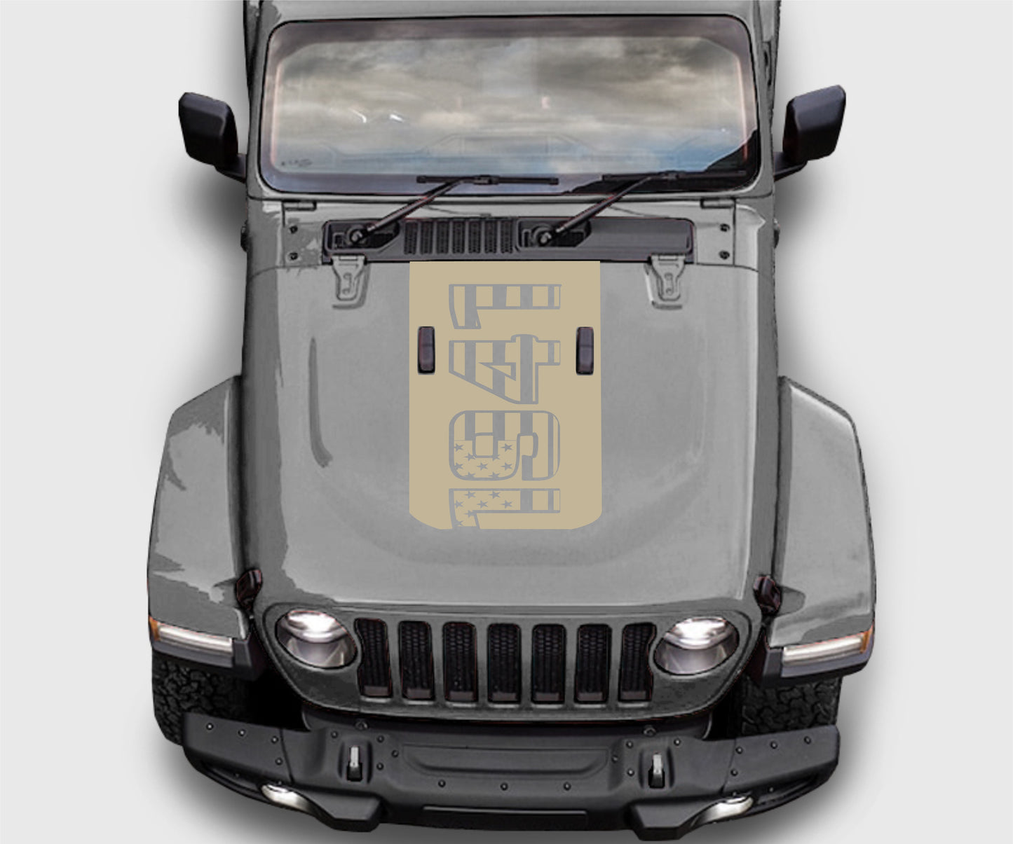 Jeep Wrangler JL/Gladiator 1941 American Flag Hood Decal Sticker