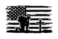 Kneeling Soldier Cross American Flag Decals Stickers. 