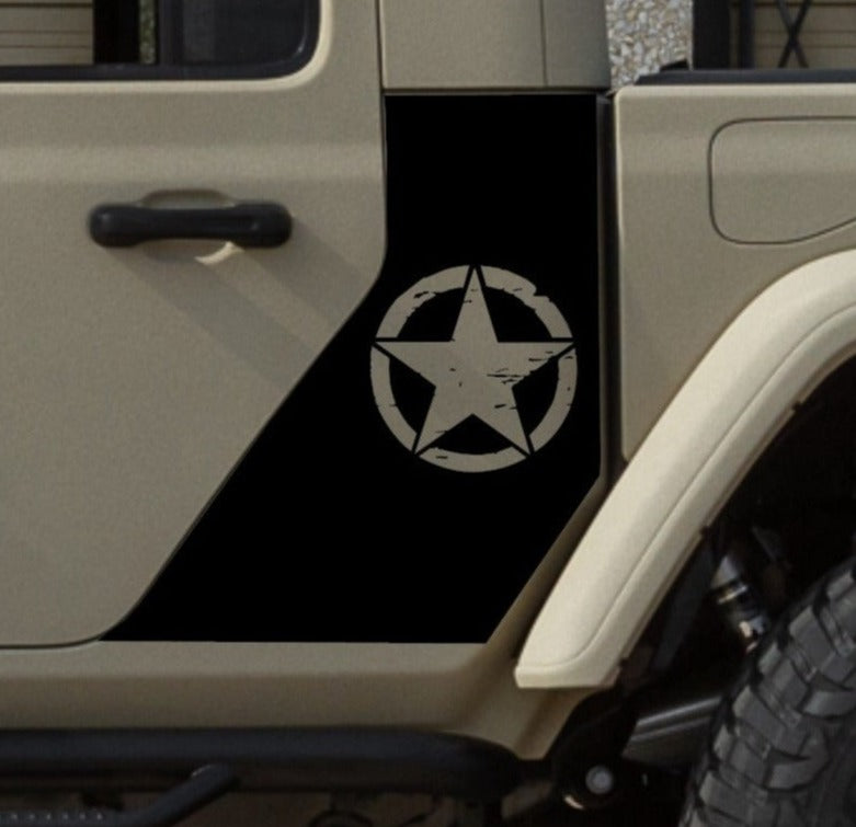 MILITARY STAR DECALS CAR STICKERS FOR JEEP GLADIATOR JT TRUCK PATRIOTIC VINYL DECALS