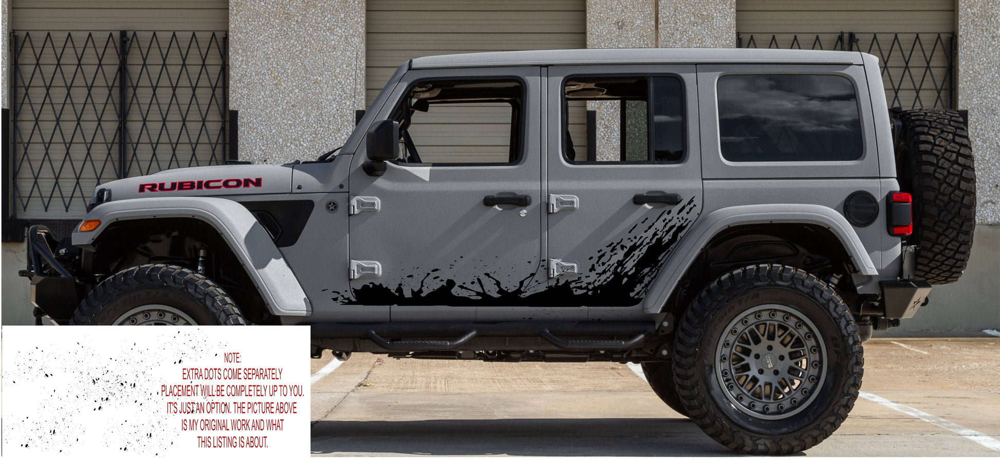 Set of Mud Splash Decals for Jeep Wrangler JL OR JK 4-DOOR