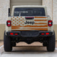 Distressed American Flag Mountain Silhouette Vinyl Decal for Jeep Gladiator Tailgate