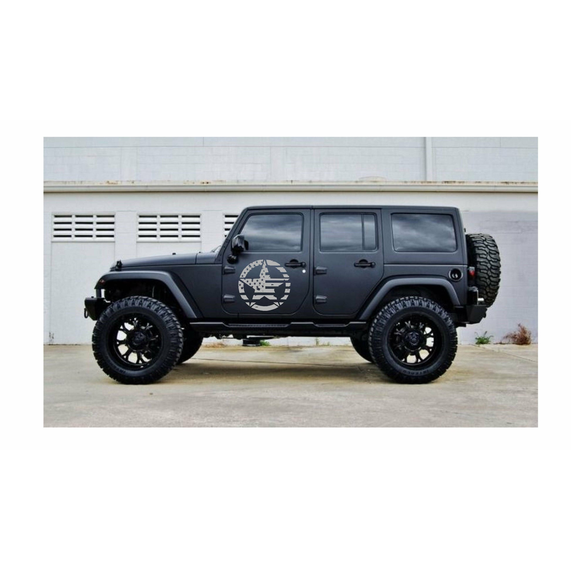 Sticker Star Universal suitable for Jeep Wrangler JK Truck or Other Cars  Black 