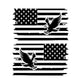 Set of Distressed American Flag Eagle Decals