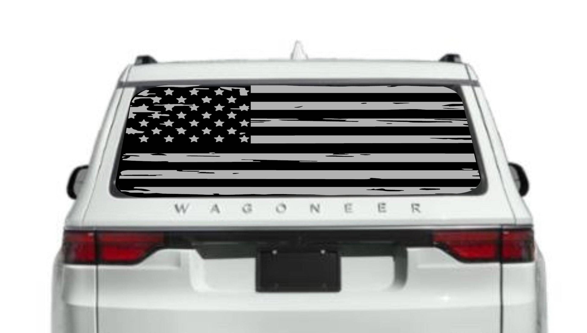 American Flag Vinyl Decal for Jeep Wagoneer's Rear Window
