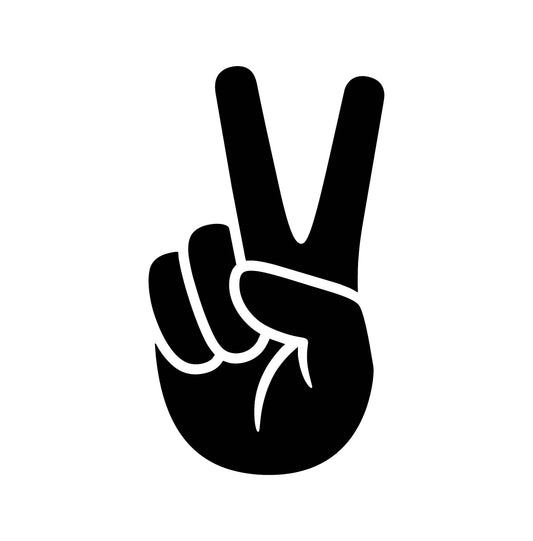 HAND WAVE JEEP WAVE PEACE SIGN  JEEPERS WAVE VINYL DECAL FOR JEEPS