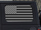 Set of American Flag Vinyl Decal For Jeep Wrangler JK JL 4-Door Rear Side Windows