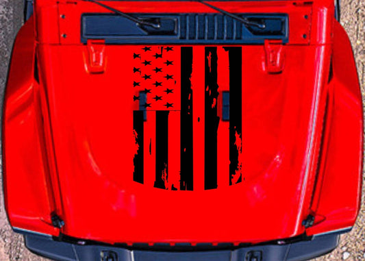 american flag hood decals for jeeps trucks suv's cars