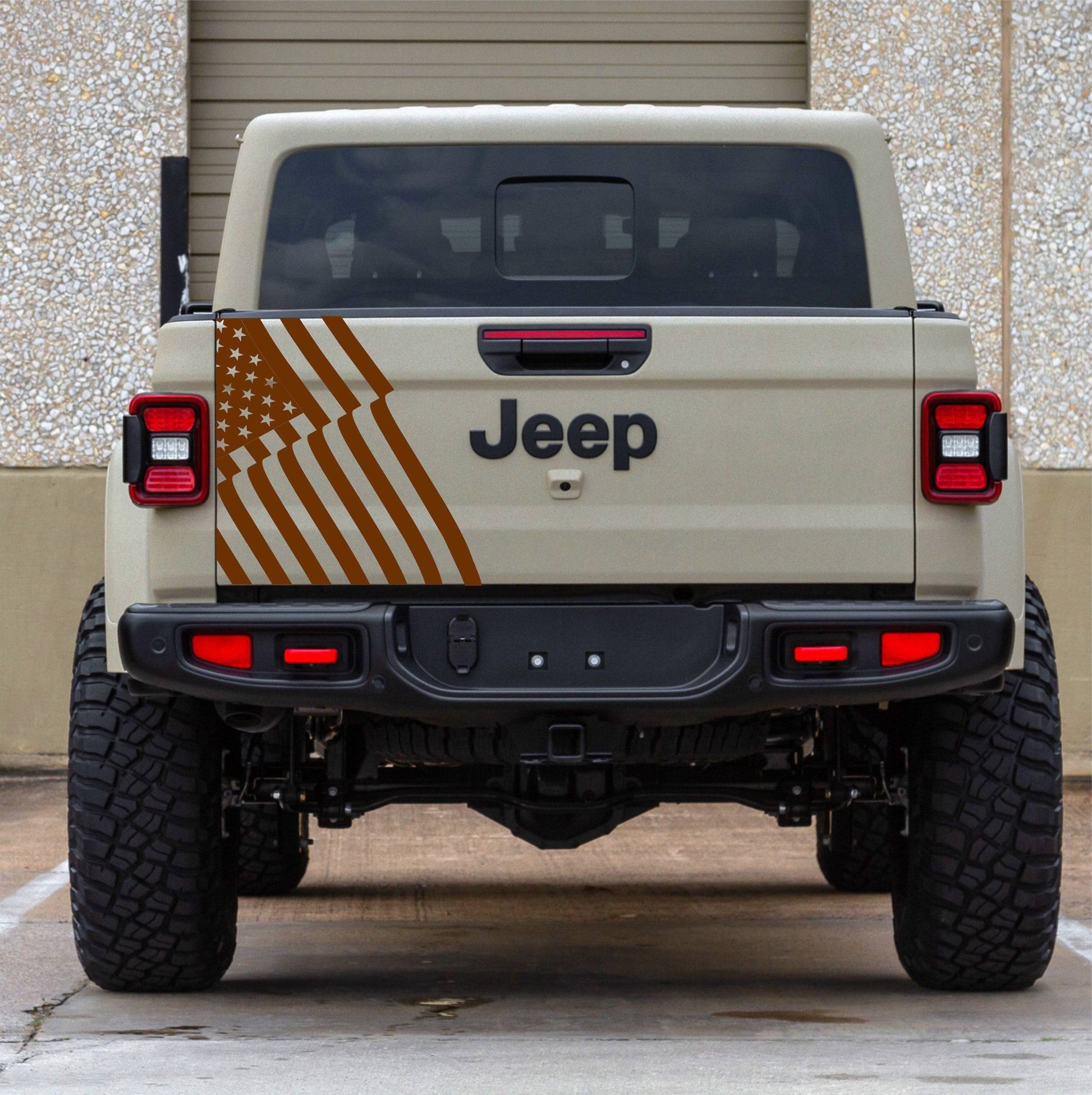 Jeep Gladiator American Flag Decal Sticker Gladiator's Tailgate