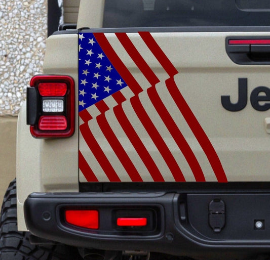 Jeep Gladiator American Flag Decal Sticker Gladiator's Tailgate